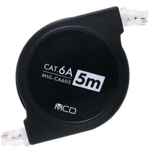 ナカバヤシ Nakabayashi MUL-C7018 BK コードリールCAT.7LANケーブル