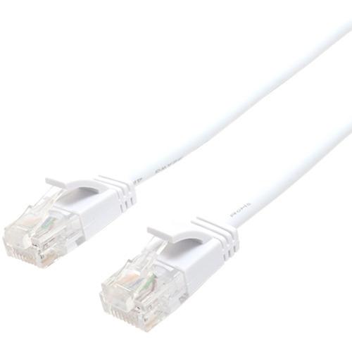 ミヨシ LYM-6A02WH CAT.6A スリムLANケーブル 2m ホワイト