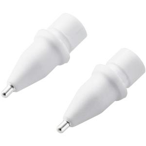 エレコム P-TIPAP01 Apple Pencil ペン先 交換 極細 1mm 金属製 2個セット ホワイト｜yamada-denki