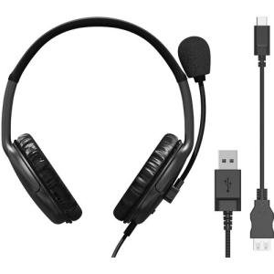 エレコム HS-HP28UCBK ヘッドセット オーバーヘッド型 マイクアーム付き
