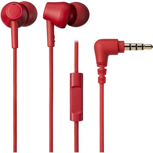 オーディオテクニカ ATH-CK350XiS RD マイク付きイヤホン レッドATHCK350XiS...