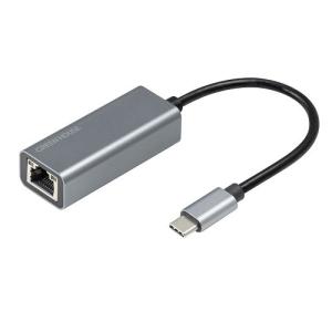 グリーンハウス GH-ULACB-GY USB Type-C LAN変換アダプタ Gigabit対応 Chrome／Android／iPadOS／Mac／Windows対応 グレー｜yamada-denki