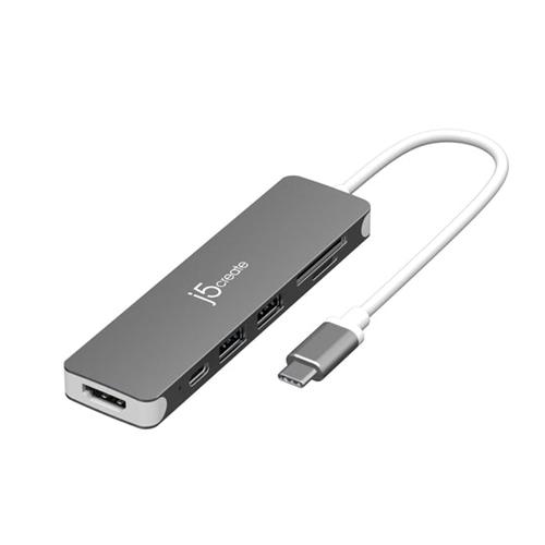 j5 create JCD353 JCD353 USB-C スリム 6in1 マルチアダプター スペ...