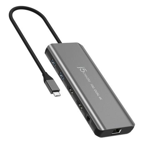j5create JCD398 USB Type-Cコネクタ搭載 デュアル 4K HDMI ミニドッ...