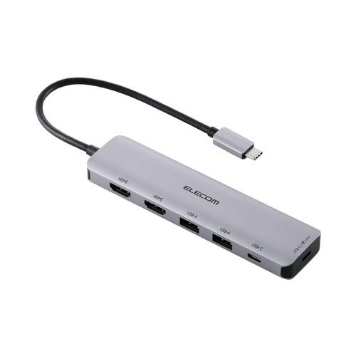 エレコム DST-M060BPSV USB-C ドッキングステーション 85W PD充電 4K HD...