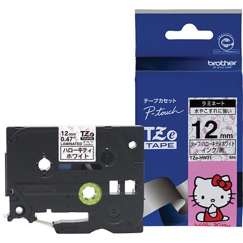 ブラザー TZe-HW31  ラベルライターピータッチ用 ラミネートテープ キャラクタータイプ ハロ...