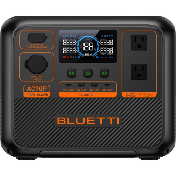 BLUETTI プレミアムシリーズ 864Wh ポータブル電源 AC70P AC70P