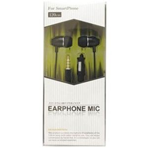 オズマ IESM-SP601BK スマートフォン対応 φ3.5mm 4極ミニ  ステレオイヤホンマイ...