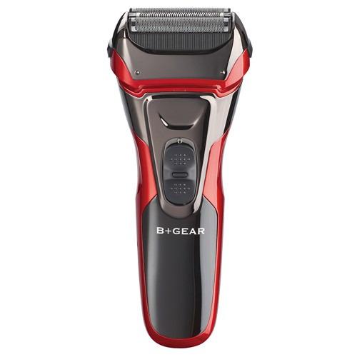 ヒーローグリーン MHG-57R 充電交流式 3 枚刃シェーバー 海外対応 水洗いOK レッド