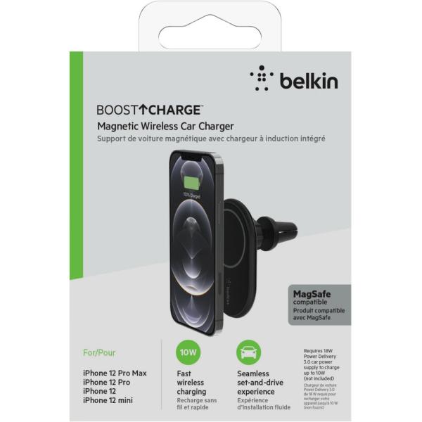 Belkin WIC004BTBK-NC MagSafe対応 磁気ワイヤレス車載充電器 WIC004...