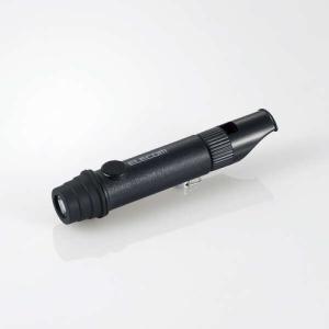 エレコム 乾電池式懐中電灯 笛タイプ ブラック DE-KD03BK ×1個の商品画像