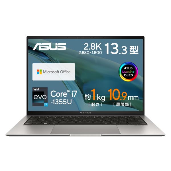 ASUS UX5304VA-NQI7WS ノートパソコン Zenbook S シリーズ バサルトグレ...