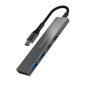 グリーンハウス GH-HB3C4A-SV USB3.1 Gen1対応 USB Type-C接続 4ポートUSBハブ シルバー GHHB3C4ASV