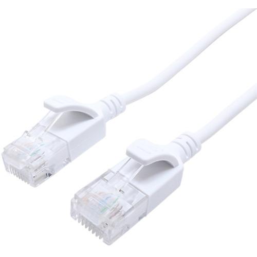 ミヨシ C6A-S01WH 極細LANケーブル 1m 白 C6AS01WH