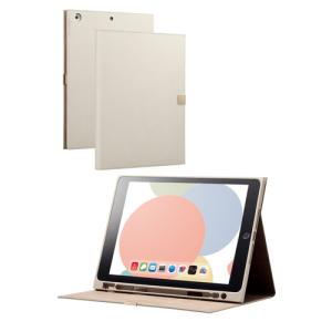 エレコム TB-A19RWVJMGB フラップケース ソフトレザー &me iPad 10.2インチ 第9／8／7世代 (2021／2020／2019) 用 グレージュ｜yamada-denki