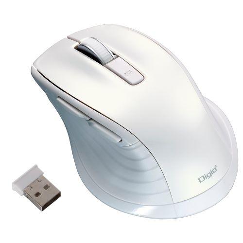 ナカバヤシ MUS-RKF226W 無線静音5ボタンBlueLEDマウス Chrome Mac Wi...