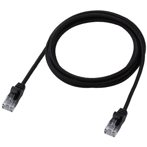 エレコム LD-GPAM/BK20 LANケーブル 2m CAT6A 爪折れ防止 高耐久 メッシュ ...