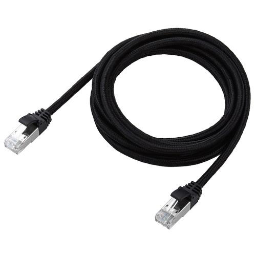 エレコム LD-OCM/BK20 LANケーブル 2m CAT8 爪折れ防止 高耐久 メッシュ シー...