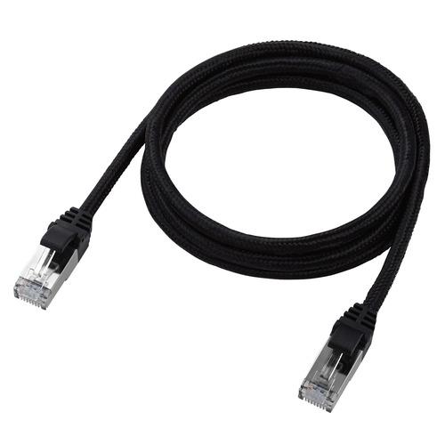 エレコム LD-TWSM/BK10 LANケーブル 1m CAT7 爪折れ防止 高耐久 メッシュ シ...