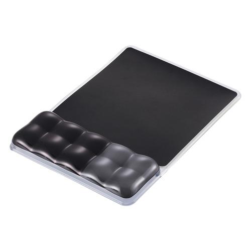 エレコム MP-BPGLBK マウスパッド リストレスト一体型 ゲルクッション 洗える ブラック