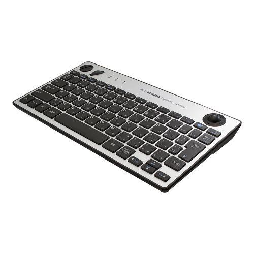 ナカバヤシ FKB-R252SL 無線トラックボールキーボード マウスボタン＋スクロールホイール搭載...