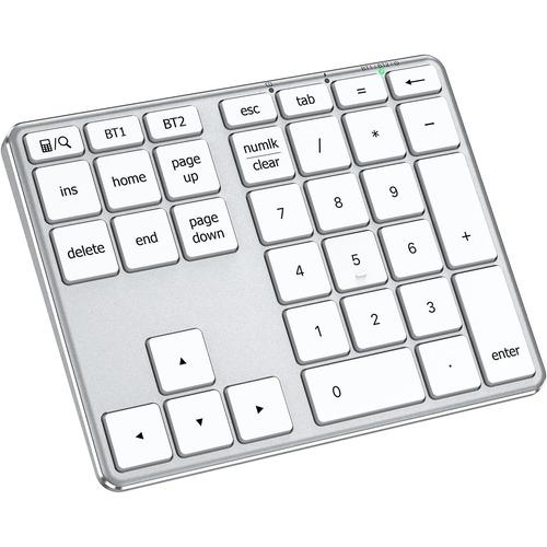 iClever KP10SLWH Bluetooth接続 10キーボード パンタグラフ USB-C充...