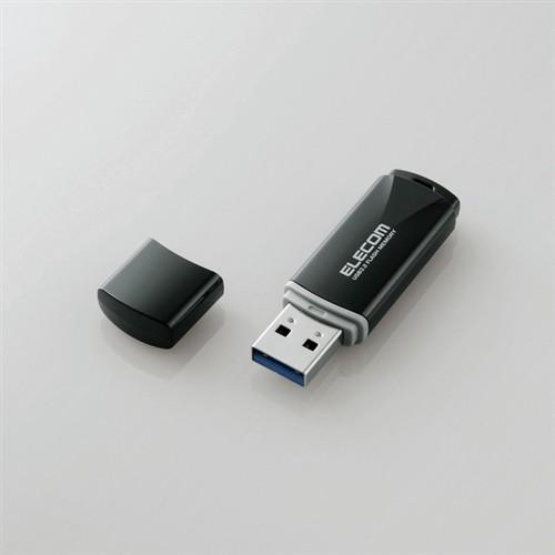 エレコム MF-HTU3B128GBK キャップ式USB3.2 Gen1メモリ ブラック 128GB