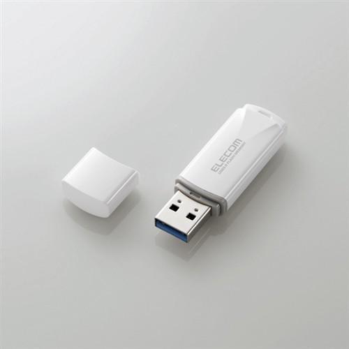 エレコム MF-HTU3B128GWH キャップ式USB3.2 Gen1メモリ ホワイト 128GB