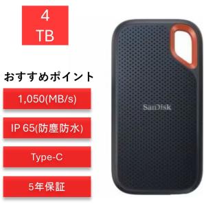 サンディスク エクストリーム4TB SDSSDE61-4T00-J25  ポータブルSSD 外付けSSD｜yamada-denki