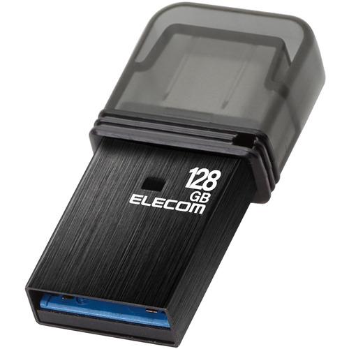 【推奨品】エレコム MF-CAU32128GBK USBメモリ USB3.2(Gen1) Type-...