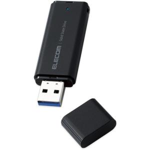 エレコム ESD-EMC1000GBK 外付けSSD／ポータブル／USB3.2(Gen1)対応／小型／キャップ式／1TB／ブラック｜yamada-denki