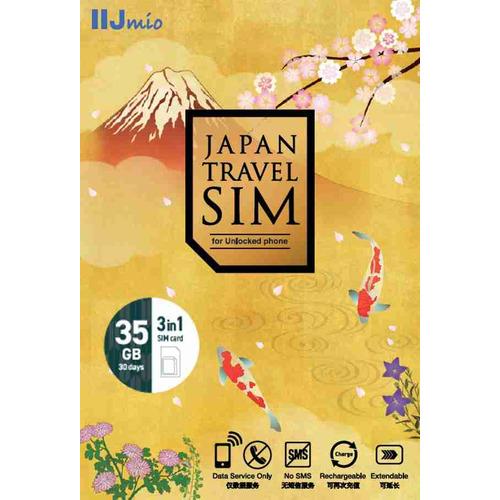 IIJ IM-B498 SIMカード Japan Travel SIM 35GB (3in1)