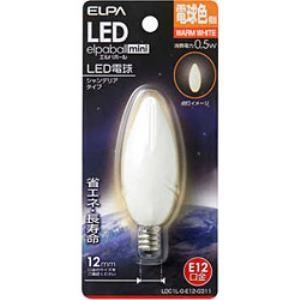 ELPA LDC1L-G-E12-G311 LED電球 「エルパボールミニ」(シャンデリア形／電球色...