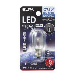 ELPA LDT1CN-G-E12-G105 LEDナツメ球 E12 クリア昼白色