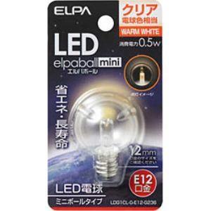 ELPA LDG1CL-G-E12-G236 LED装飾電球 ミニボール球形 E12 G30 クリア...