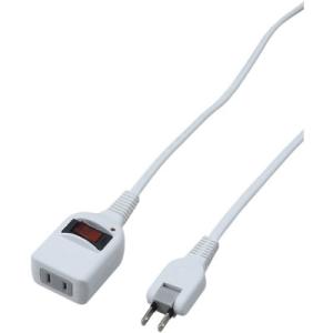 ヤザワ Y02BKNS112WH ノイズフィルター集中スイッチ付タップ 1個口 2m 白