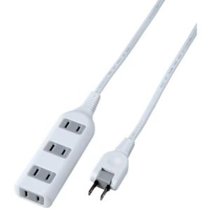 ヤザワ Y02S403WH 耐トラ付タップ 4個口 3m 白