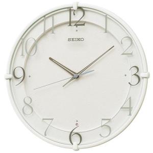 セイコークロック KX215W スタンダード 電波掛時計 白塗装 スイープセコンド おやすみ秒針