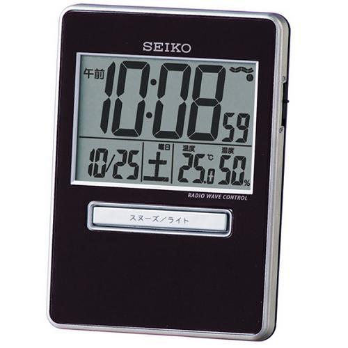 セイコークロック SQ699K トラベラ 電波トラベルクロック デジタル表示 温度湿度表示 アラーム...