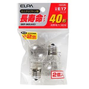 エルパ(ELPA) GKP-362LH (C) ミニクリプトン球 40W　E17　(クリア)　2個入