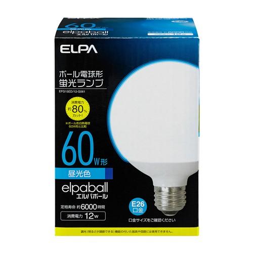 ELPA EFG15ED／12-G061 電球形蛍光灯G形 60W形