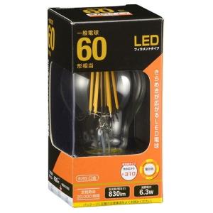 オーム電機 LDA6L C6 LED電球 フィラメント E26 60形相当｜yamada-denki