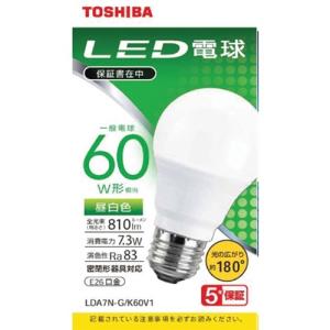 TOSHIBA（東芝） LDA7L-G/K60V1 LED電球 電球色 E26口金 60W形相当