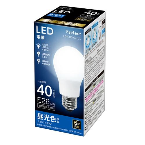 【推奨品】YAMADA SELECT(ヤマダセレクト) LDA4D-G／E／L LED電球 40形相...