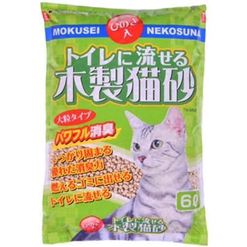 常陸化工 トイレに流せる木製猫砂 6L