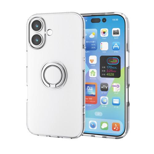 エレコム PM-A25AUCTRCR iPhone 17 ケース リング付き スタンド機能 クリア