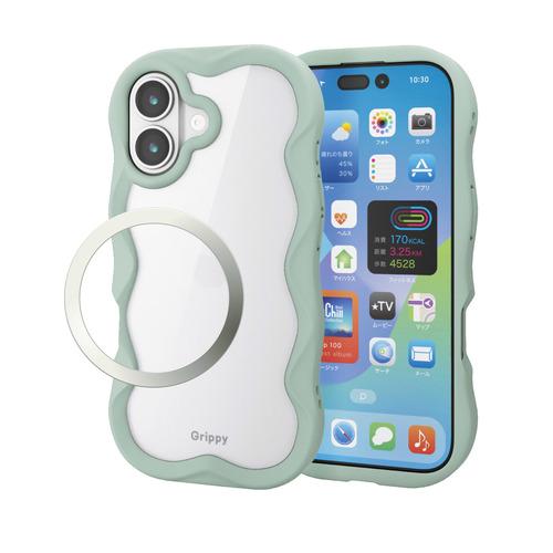 エレコム PM-A25AFCWAVEGN iPhone 17 ケース ハイブリッド カバー 磁気吸着...