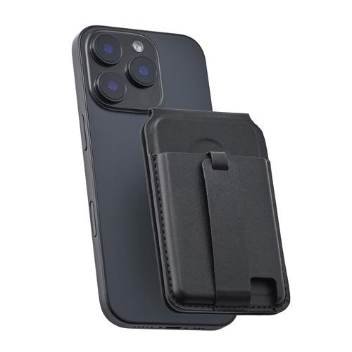 エレコム AMS-MAGCSBBK MagSafe カードケース スタンド iPhone用 磁気防止...