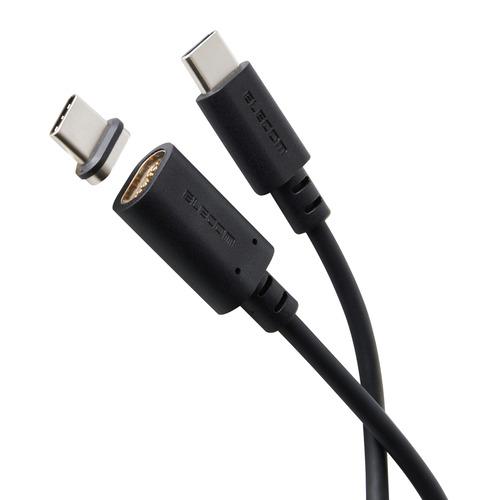 エレコム MPA-CCMA10BK マグネット 充電ケーブル USB-C 60W PD対応 着脱式コ...