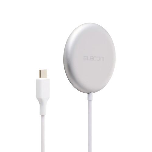 エレコム W-MA11SV ワイヤレス充電器 Qi2 25W マグネット式 ズレにくい USB-Cケ...